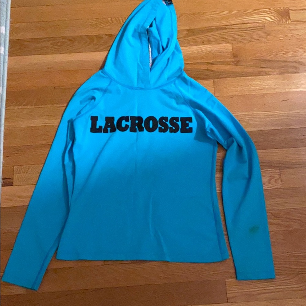 Bathing suit material Lacrosse hoodie